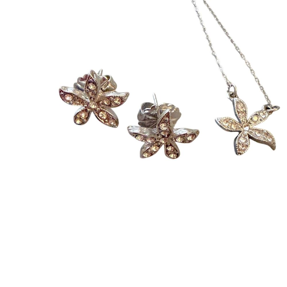 Roxanne Assoulin Silver Necklace & Earrings set